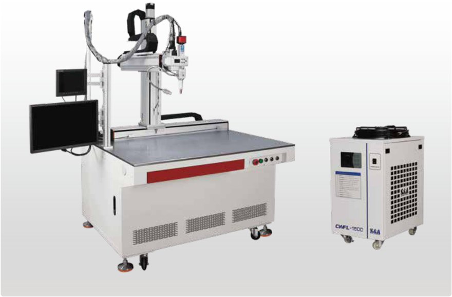 Platform / Galvanometer Laser Welding Machine — Galvo platform — dual station, with chiller
